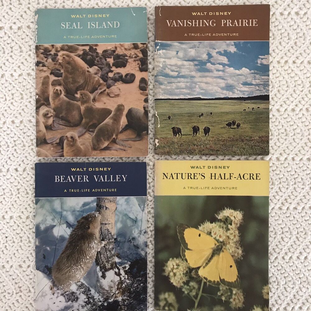 Walt Disney A True-Life Adventure 4 Book Lot 1958